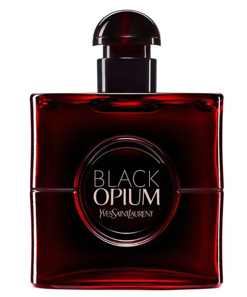 black opium eau de parfum over red