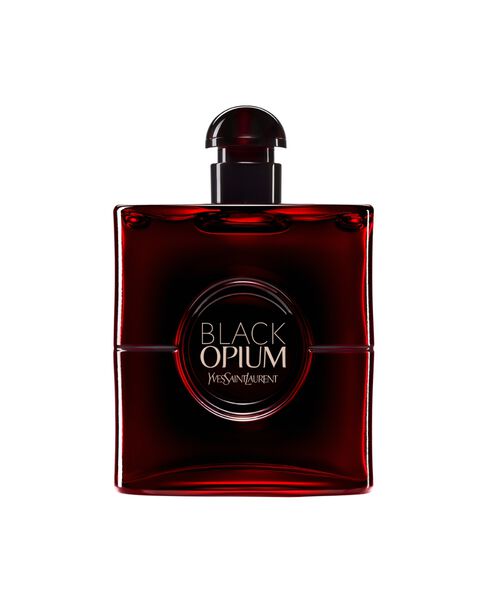 black opium eau de parfum over red
